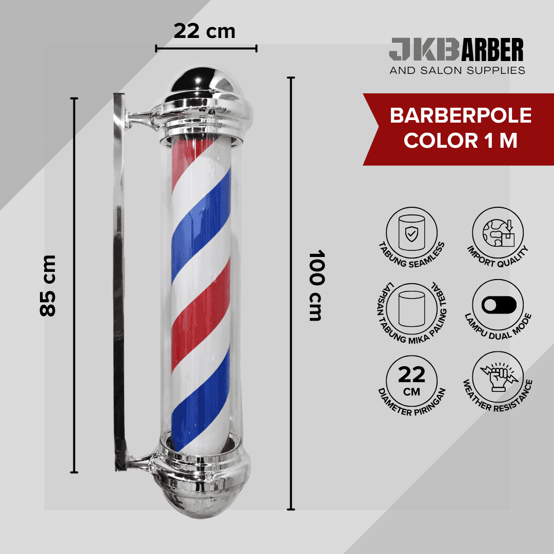 Barberpole 100cm Red Blue