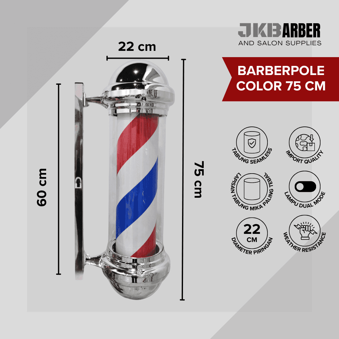 Barberpole 75cm Red Blue